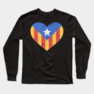 Independence For Catalonia – Flag Heart Long Sleeve T-Shirt